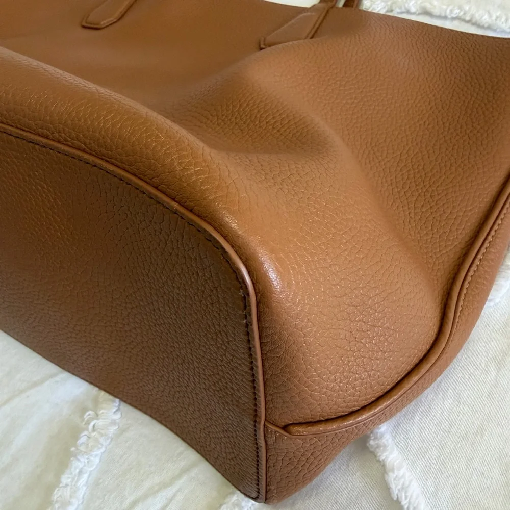 Tory Burch Tan Brown Leather Tote - Picture 9 of 12